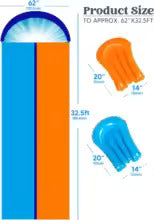 Mega Splash Racer™ – 32.5ft Dual-Lane Lawn Water Slide with Sprinklers & Inflatable Boards